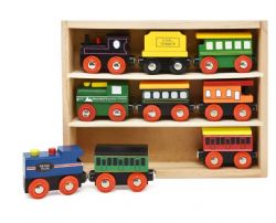 *** ENSEMBLE DE TRAIN EN BOIS 9 PIÈCES MINI EXPLORERS